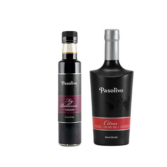 Pasolivo Fig Balsamic Vinegar & Citrus Olive Oil Set