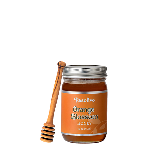 Pasolivo's Orange Blossom Honey & Honey Dipper Bundle